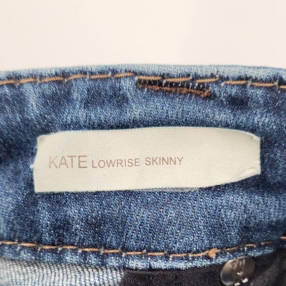 KUT from the Kloth So Low Kate Low-Rise Skinny Blue Jeans Women's Size 10 - Picture 7 of 12